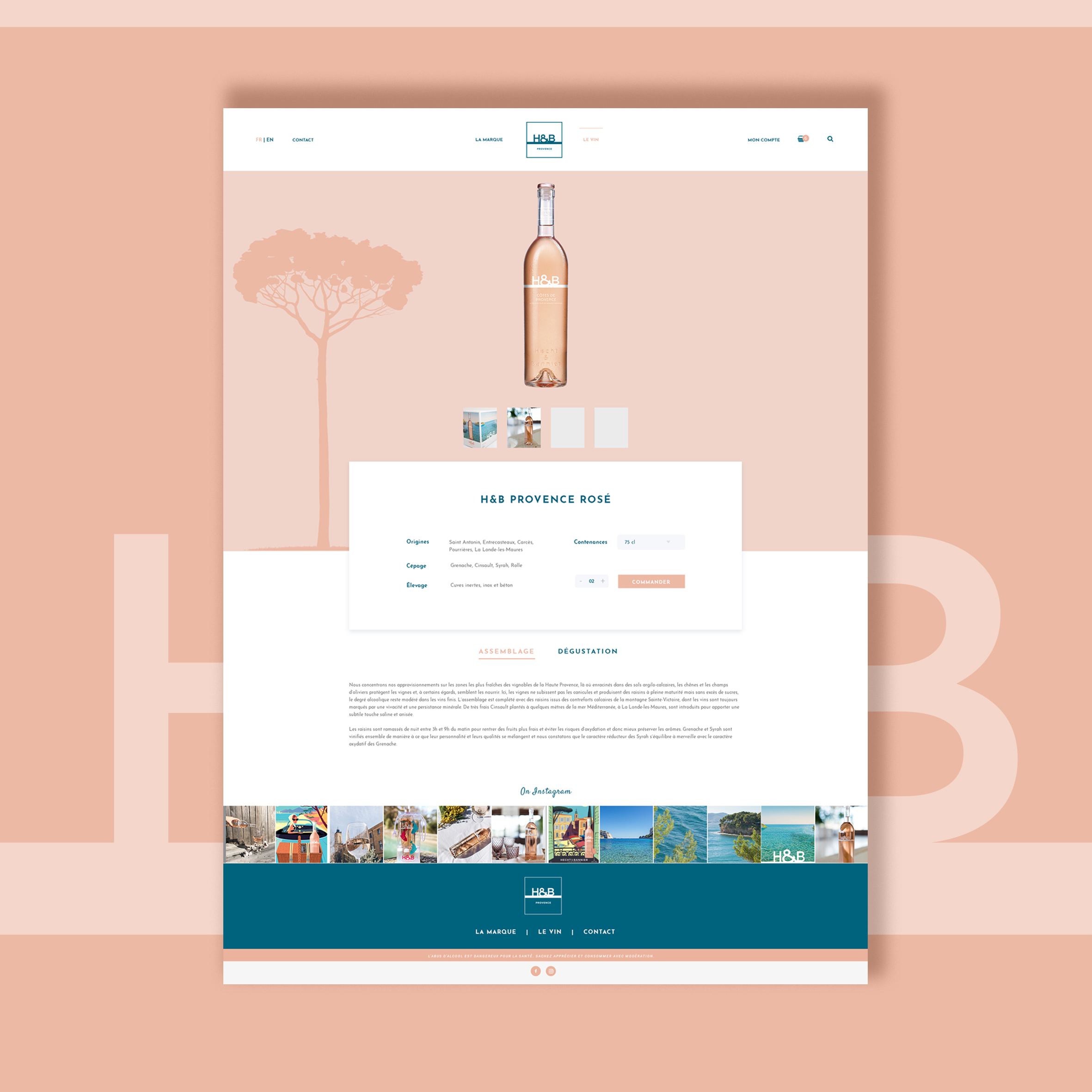 Site web Rosé de Provence